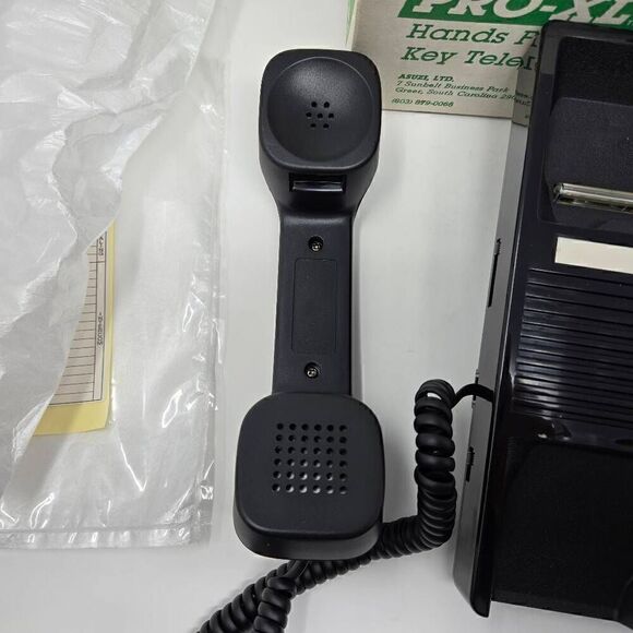 ASUZI PRO-XL 1032 HF-EKT HANDS FREE ELECTRONIC KEY TELEPHONE BLACK NOS VINTAGE - Picture 9 of 9